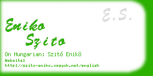eniko szito business card